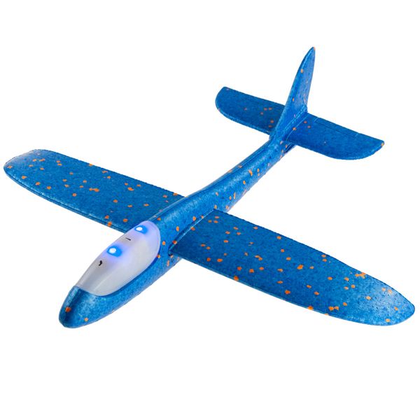 SAMOLOT STYROPIANOWY LED LIGHT niebieski rzutka zdjęcie 13