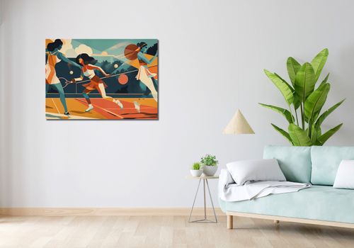 Obraz 100x70cm Mistrzynie Kortu na Arena.pl
