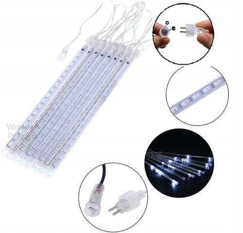 METEORY 50 CM LAMPKI PADAJĄCY ŚNIEG OŚWIETLENIE ŚWIĄTECZNE IP44 SOPLE LED na Arena.pl