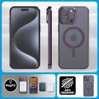 Etui iPhone 15 Pro Max – fioletowe, MagSafe