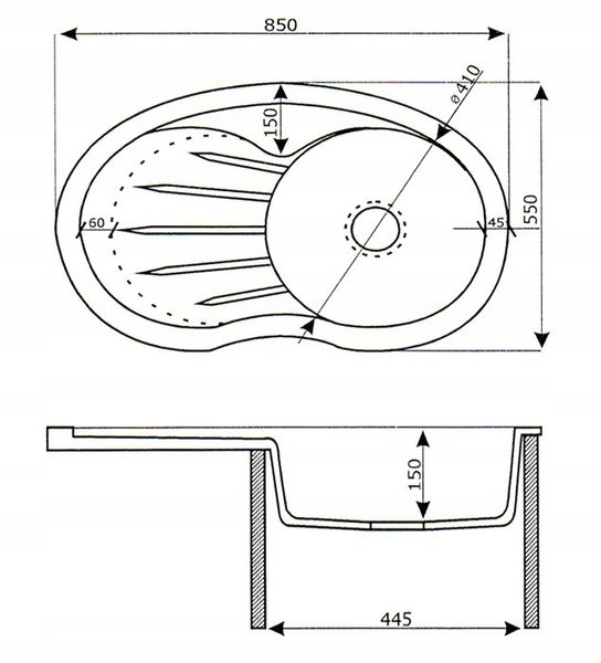 ZLEW ZLEWOZMYWAK GRANIT 8 kolorów 85x55 + SYFON zdjęcie 8