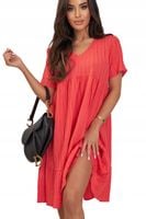 Sukienka damska letnia zwiewna rozkloszowana falbanki midi bawełniana mini