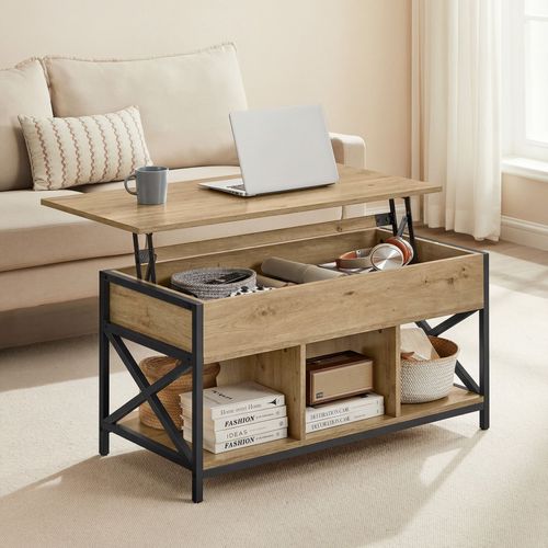 Stolik kawowy loft 100x50 cm dąb artisan wysuwany blat na Arena.pl