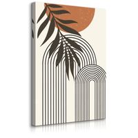 Obraz Na Płótnie Do Salonu Liście Palmowe Abstrakcja Styl Boho 30cm x 40cm