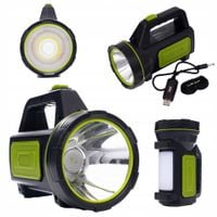 Latarka Boczna Reflektor Szperacz Bateria USB Kraft&Dele 1200 lm LED T6 10W