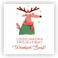 NAKLEJKI reklamowe Z LOGO grafika firmowe ŚWIĄTECZNE 5 cm - 1000 szt