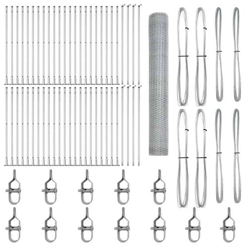 Ogrodzenie z słupkami Srebrny 1.2 x 100 m Stal pokryta PCV na Arena.pl