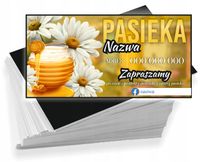Wizytówki firmowe 200 szt RÓŻNE WZORY do wyboru PASIEKA SPRZEDAŻ MIODU
