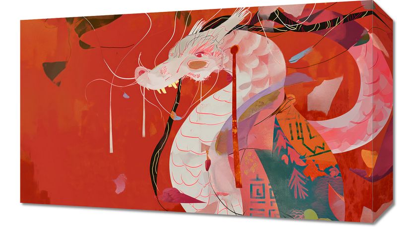 Obraz 50x30cm Orientacyjny Smok zdjęcie 1