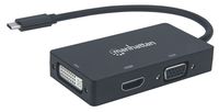 KONWERTER ADAPTER MANHATTAN USB-C 3.1 NA HDMI/DVI/VGA MUTIPORT 152983