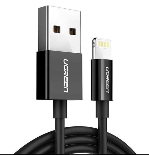 Niklowany kabel Lightning UGREEN MFi 2m (czarny) na Arena.pl
