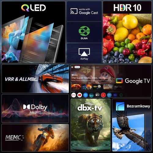 Telewizor QLED CHiQ U50QST 4K UHD Smart Google TV Dolby Audio DLNA na Arena.pl