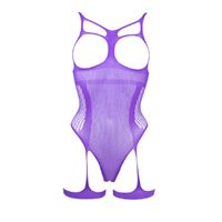 body open-cup strappy teddy purple os le desir