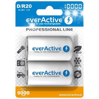 PROFESJONALNE AKUMULATORY BATERIE D R20 10000MAH GOTOWE DO PRACY 2SZT.