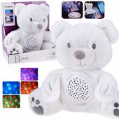 Projektor pluszowy biały miś lampka kołysanka dla malucha ZA5289