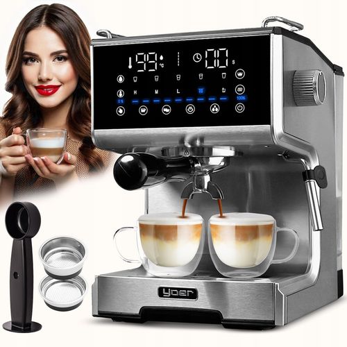 Ekspres ciśnieniowy Kolbowy Yoer 20bar 1350W +Spieniacz mleka +THERMOBLOCK na Arena.pl