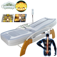 Łóżko masujące grzejące do masażu ciała z regulacją oparcia kamieniami Jade