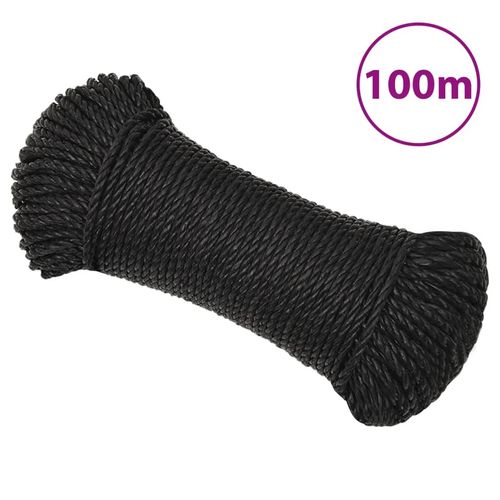 Linka robocza, czarna, 6 mm, 100 m, polipropylen na Arena.pl