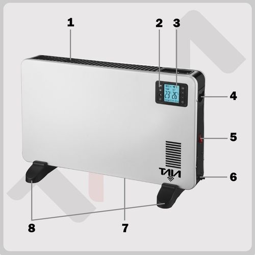 GRZEJNIK ELEKTRYCZNY KONWEKTOROWY TERMOSTAT FARELKA MOC 2000W WIFI 4 na Arena.pl