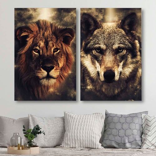 Obraz na płótnie - Canvas, Król zwierząt 50x70 na Arena.pl