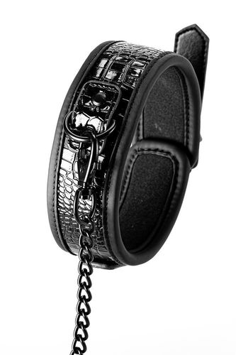 blaze collar and leash croco black na Arena.pl