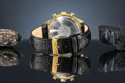 zegarek męski giewont chronograph sapphire czarno złoty gw6310-a4 na Arena.pl