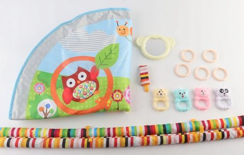 Mata Edukacyjna Miękka Interaktywna Grzechotki Lusterko na Arena.pl