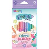KREDKI OŁÓWKOWE PASTELOWE 12/24 KOLORÓW COLORINO 5907620187737
