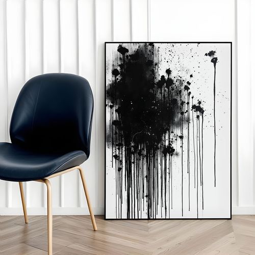 Plakat abstrakcja czarno biała 50x70 cm na Arena.pl