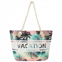 DUŻA TORBA PLAŻOWA ZAPINANA NA ZAMEK SHOPPER MIEJSKA PIKNIK WAKACJE