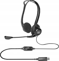 Słuchawki Logitech OEM PC 960 z mikrofonem pilot czarne
