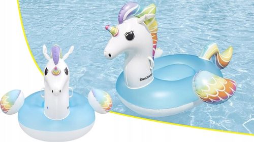 MATERAC DMUCHANY JEDNOROŻEC DO PŁYWANIA WODY DLA DZIECI PŁYWAK 155x119 CM na Arena.pl