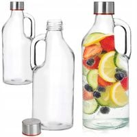 KARAFKA SZKLANA NA WODĘ SOK LEMONIADĘ MLEKO 1L BUTELKA Z ZAKRĘTKĄ