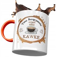 Kubek Pomarańczowy Dla Recepcjonistki Na Prezent Z Nadrukiem Ze Zdjęciem