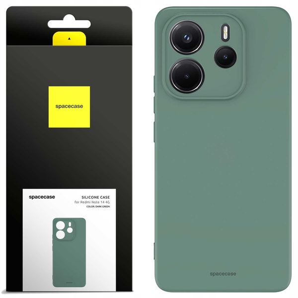Spacecase Silicone Case 3.0 Redmi Note 14 5G Dark Green zdjęcie 1