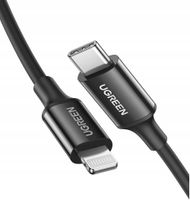 UGREEN MOCNY PRZEWÓD KABEL LIGHTNING DO USB TYP C PD 20W 3A IPHONE MFI 2M