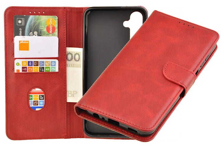 Etui portfel Wallet do Samsung Galaxy A15 4G / A15 5G czerwony zdjęcie 1