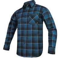 MODAR koszula robocza flanelowa kratę niebieska 44
