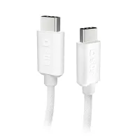 kabel sbs tecabletissuetccg usb-c - usb-c 1,5m 60w w oplocie - szary
