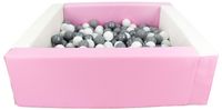 Kwadratowy suchy basen z ekoskóry z 200 piłeczkami MEGA ZESTAW DLA DZIECI