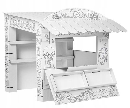 Kartonowy Domek do malowania i samodzielnego złożenia Stragan Tektorado na Arena.pl