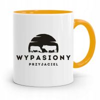 Kubek Żółty Dla Przyjaciela Wypasiony Przyjaciel Z Nadrukiem Ze Zdjęciem