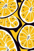 Plakat 40x60cm Nowoczesny Owoce I Cytryny I  Pop Art Vintage do Salonu