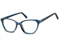 Damskie okulary zerówki KOCIE Oprawki korekcyjne optyczne SUNOPTIC granat