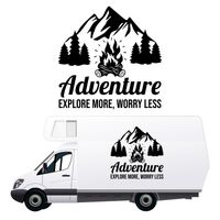 NAKLEJKA NA SAMOCHÓD napis góry las KAMPER przyczepę kempingową auto 70 cm