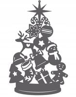 Ś18 Zawieszka świąteczna CHOINKA AŻUR ozdob ŚWIĘTA