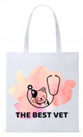 Dla Weterynarza Na Prezent Torba Eco Biała Shopper Z Nadrukiem Ze Zdjęciem