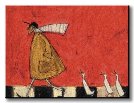 Sam Toft Crossing With Ducks - Obraz na płótnie 50x40 cm na Arena.pl