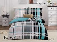 copy of Pościel ELWAY satyna bawełniana 140x200cm KRATKA 8037