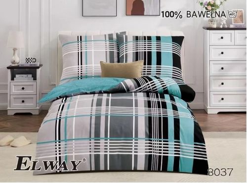 copy of Pościel ELWAY satyna bawełniana 140x200cm KRATKA 8037 na Arena.pl